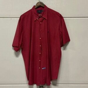 Polo by Ralph Lauren Red Short-Sleeve Button-Down Plaid Shirt